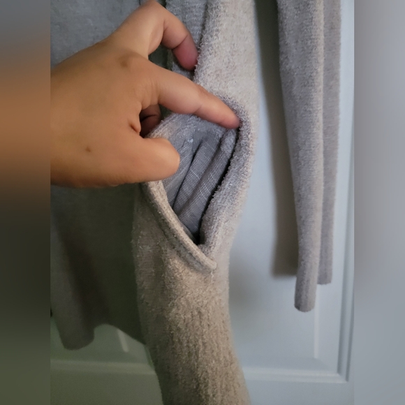 Barefoot Dreams Soft Gray Cardigan Sweater - Picture 3 of 6
